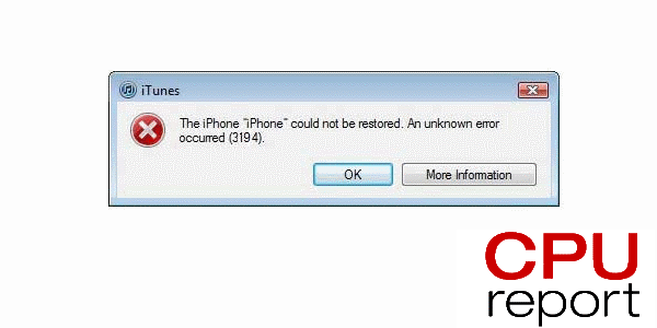 3194 eroor message