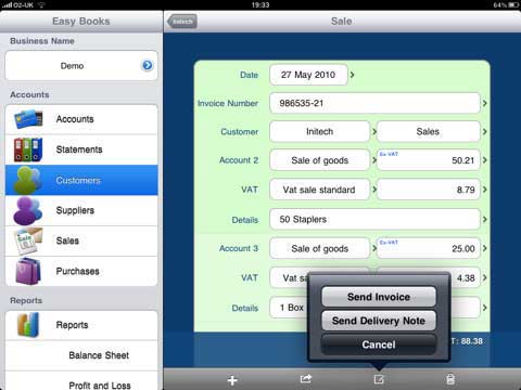 Easy Books iPad Invoicing