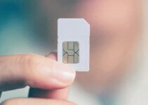 close up view tiny sim card