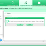 Tenorshare iPhone Data Recovery Switching Tabs Warning