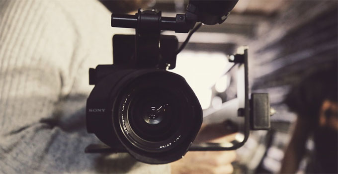 Video camera close-up