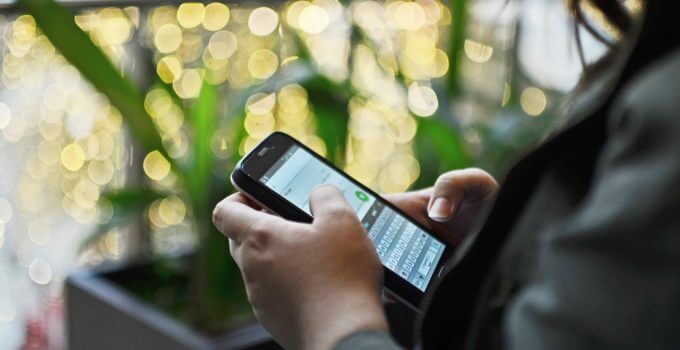 Woman using cell phone