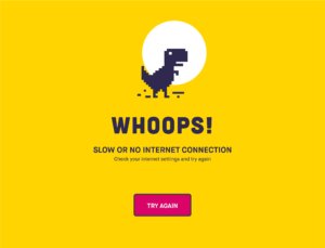 No internet dinosaur