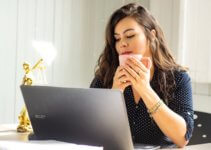 woman converting word to pdf on her laptop using gogopdf online