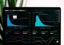 graphs of DNS performance analytics on a laptop screen