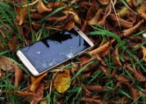 Cracked iPhone lost in the woods