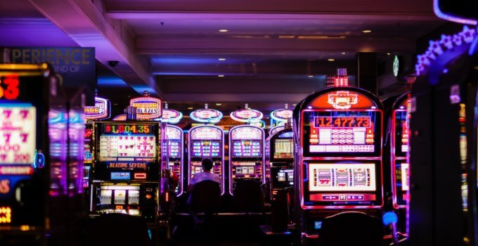 Assorted slot machines managed by gambling software.