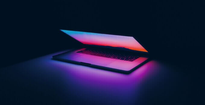 slight open aesthetic laptop