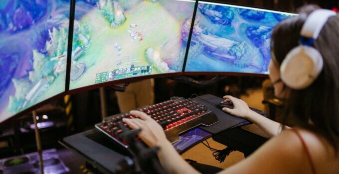 a woman playing League of Legends