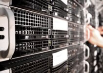 Racks of object storage servers in a server room