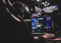 Gamer recording a professional gameplay video.