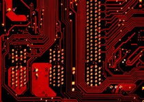 Red and black abstract illustration that looks like it needs some cybersecurity services