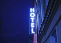 turned on neon Hotel LED signage